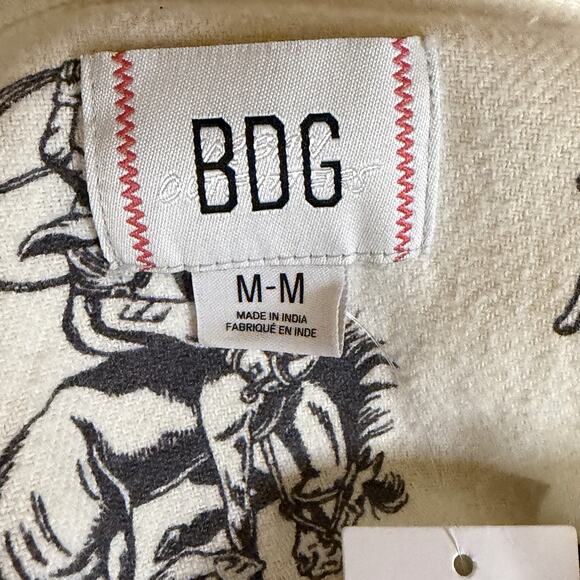 BDG Urban Outfitters Men’s Western Flannel Shirt Size M Cowboy NWT - Picture 11 of 14